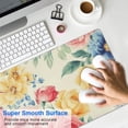 thumbnail image 4 of Long Mouse Pads for Desk,Pioneer Flower Floral Print Pattern Desk Mats on Top Of Desks, Desk Mouse Pad Extra Large with 3mm Non-Slip Base and Stitched Edge for Gaming,Office,Work,Home 31.5"x11.8", 4 of 6