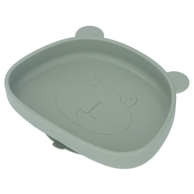 Toddler Plates, Silicone Suction Plates Heat Non Slip Cartoon Shape Easy To Clean Dishwasher And Microwave Safe Stick To High Chair Trays And Table