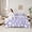 Purple, variant on Feelyou Kawaii Mushroom Kids Bedding Comforter Set 7 Pieces, Jungle Plant Botanical Full Bedding Set, Dreamy Purple Cartoon Reversible Fitted Sheet Flat Sheet, Super Cozy Room Decor