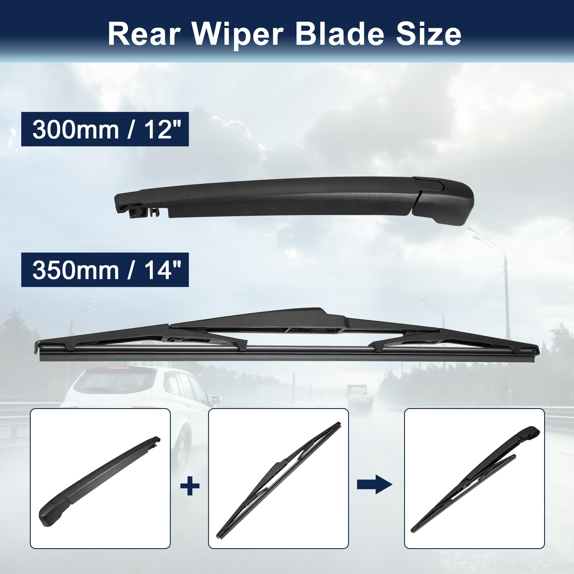 Unique Bargains Rear Windshield Wiper Blade Arm Set for Mazda CX-5 2010-2015
