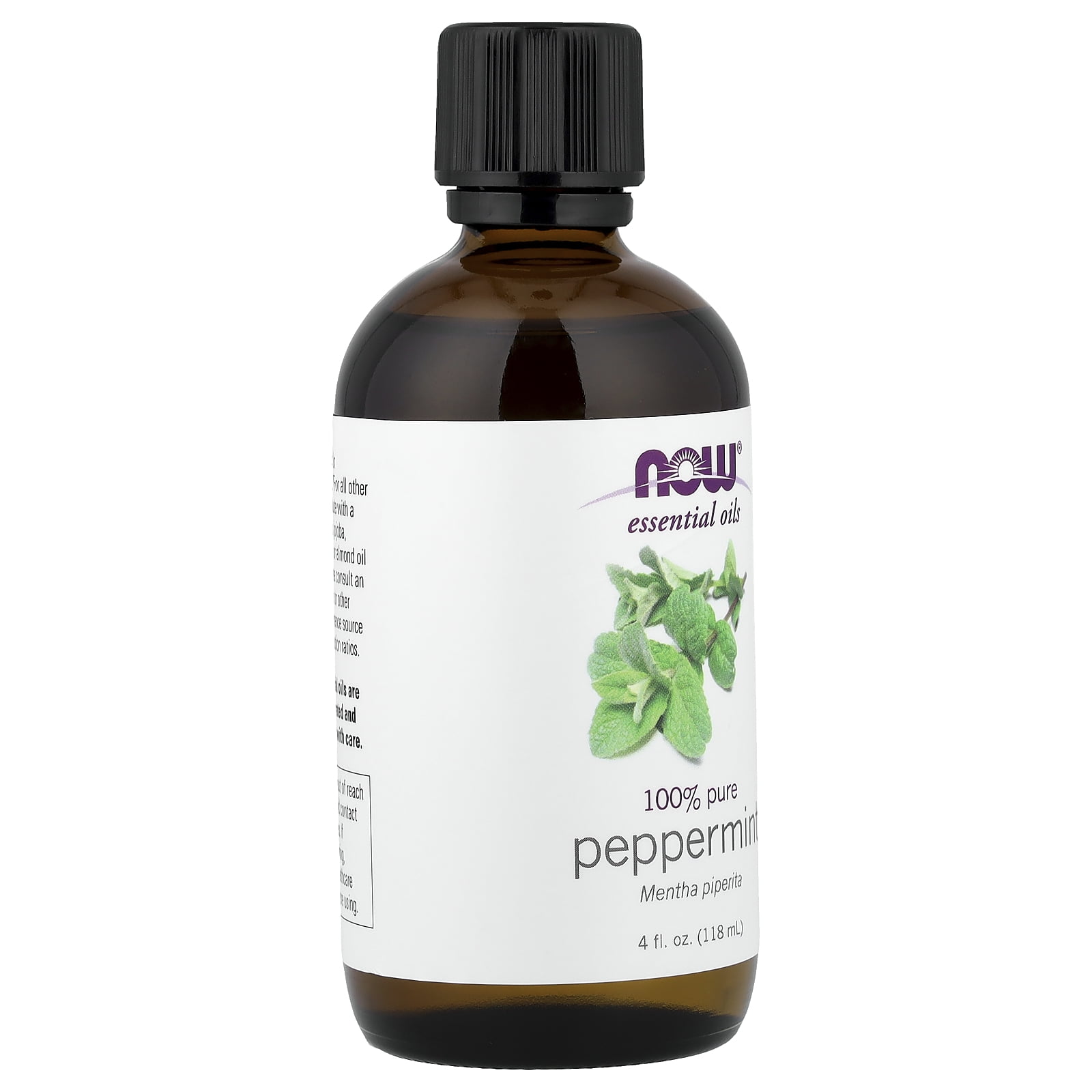 NOW Essential Oils, Peppermint Oil, Invigorating Aromatherapy Scent, Steam Distilled, 100% Pure, Vegan, Child Resistant Cap, 4-Ounce