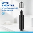 thumbnail image 4 of Nose Hair Trimmer for Men: Painless Ear Hair Trimmer with 5 Month Battery Life – Electric Nose Hair Remover Featuring an Easy to Clean Detachable Head, Black, 4 of 6