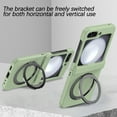 thumbnail image 3 of Decase for Samsung Galaxy Z Flip5 5G Compatible with MagSafe Case,Built-in Magnetic Ring Holder Stand,with Hinge Protector,Rugged Shockproof Anti-Scratch Slim Drop Proof Case Cover,Lightgreen, 3 of 7