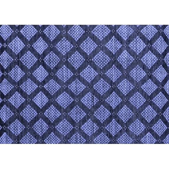 Ahgly Company Indoor Rectangle Abstract Blue Modern Area Rugs, 2' x 4'