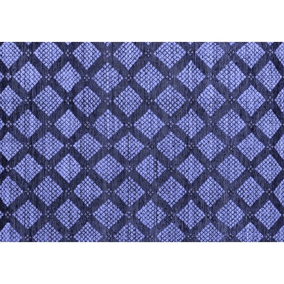 Ahgly Company Indoor Rectangle Abstract Blue Modern Area Rugs, 5' x 7'