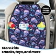 thumbnail image 5 of Naloa Blue Skull Crystal 2Pcs Anti-Kick Back Seat Cover Kick Mat, Car Seat Protector with 3 Storage Pockets, 5 of 8