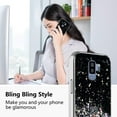 thumbnail image 2 of Compatible with Samsung S9 Plus Case Glitter Clear Green,Phone Samsung Galaxy S9 Plus Case Silicone Transparent Soft TPU Women Girls Shockproof Protective Slim Cover (Black), 2 of 13