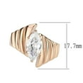 thumbnail image 2 of IP Rose Gold(Ion Plating) Stainless Steel Ring with AAA Grade CZ in Clear for Women Style TK3787 Size 5, 2 of 5