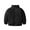 Black, variant on WRKEKC Kids Puffer Jacket Solid Color Long Sleeve Hoodless Jacket for Girls Boys 6-16 Years Warm Cozy Casual Outerwear Fall Winter Jackets