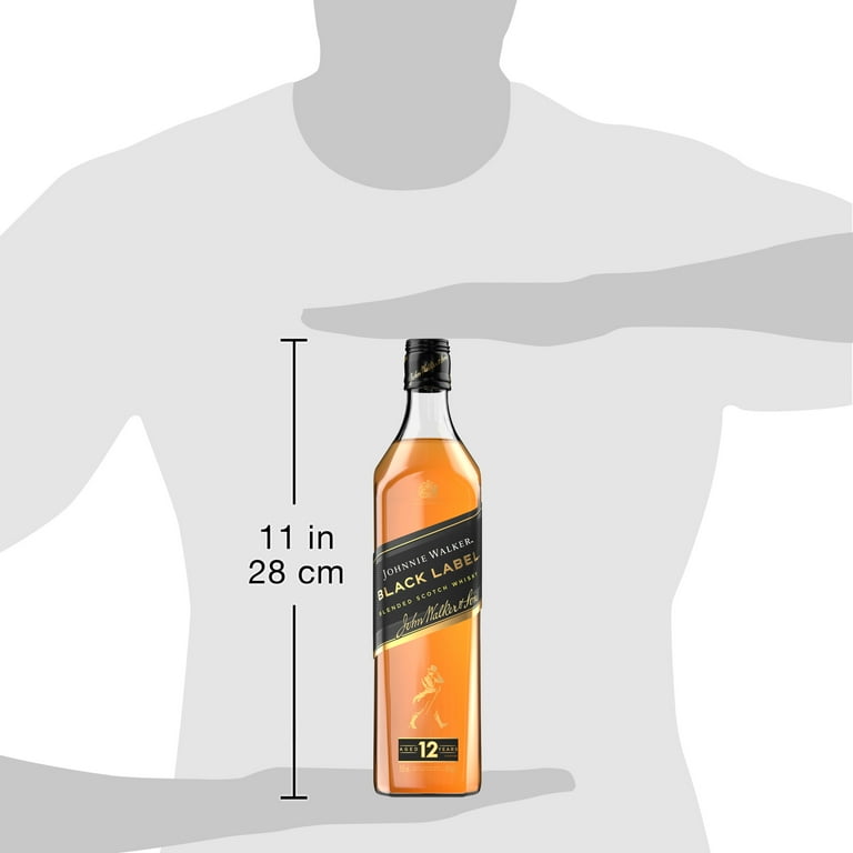 Johnnie Walker Black Label Blended Scotch Whisky, 750 mL, 40