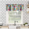 thumbnail image 2 of Vintage Flower Valances Curtain Abstract Floral Boho Retro Mexican Folk Art Printed Rod Pocket Window Treatment for Living Room, Bedroom, Kitchen, Bathroom,1 Panel, 54" W x 18" L, 2 of 6