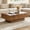 Walnut, variant on Shaiaield 43" Walnut Rustic Wood Coffee Table with Sturdy MDF Pedestal,Burl Wood Veneer Coffee Table,Rustic Farmhouse End Tables for Living Room