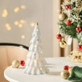 thumbnail image 4 of zhmrfg Christmas Decor-Ceramic Christmas Tree Desktop Ornament, White Miniature House Decoration for Home, Holiday Gift for Christmas, Cute Scene Layout Prop, Adds Cheer Warmth to Your Holiday Decor, 4 of 9