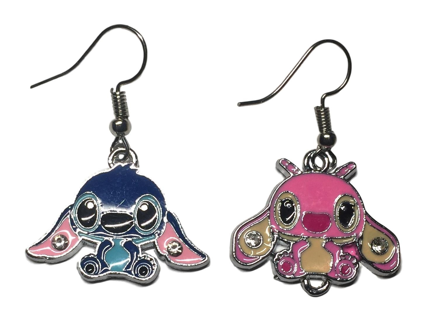 Stitch And Angel Lilo And Stitch Cartoon Character French Wire Earrings