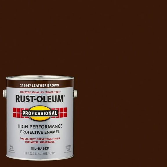 2 Pack, Leather Brown (400 Voc), Rust-Oleum Professional High Performance Gloss Protective Enamel Paint- Gallon