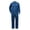 Blue, variant on XUNKUSGA Denim 2 Piece Outfits for Men Vintage Solid Color Long Sleeve Button Up Denim Jacket and Cargo Jeans Mens Suits 2 Piece Electrician Construction Labor Safety Suit Blue S
