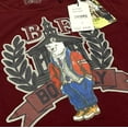 thumbnail image 3 of Born Fly Men's T-Shirt Embroidered Puff Print Academic Premium Short Sleeve Tee (Medium, Burgundy), 3 of 4