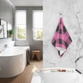 thumbnail image 6 of Pink Checkered Grid Pattern Cotton Face Towel Soft Hand Towel Absorbent Bathroom Towel for Kitchen Hotel, 6 of 7