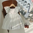 thumbnail image 7 of FLMEI Kids Baby Flying Sleeve Dresses for Girls Summer Toddler Mesh Princess Dress Girls Bowknot Tutu Sundress Size 1-7T, 7 of 7