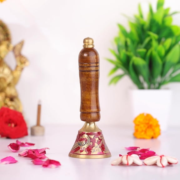 Brass Pooja Hand Bell, Ghanti -