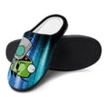 thumbnail image 4 of Invader Zim Gir Fuzzy Cotton Slippers For Mens Winter Cotton Lightweight Anti-slip Rubber Sole Slippers House Open Back Slippers Closed Toe Slippers, 4 of 9