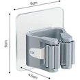thumbnail image 2 of 4 Pieces Wall Broom Holder, Self Adhesive Mop Holder Wall Broom Holder No Drilling Broom Clip Holders Wall Broom Hanger, for Door Bathroom Kitchen Bal, 2 of 5