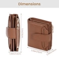 thumbnail image 4 of Small Wallet for Women, Stylish Leather Bifold Wallets Purse for Men with ID Window, Card Holders, RFID Blocking Lightweight, Brown, 4 of 7