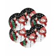 thumbnail image 7 of 15 Inch Round Placemats Set of 6, Black Snowman Christmas Non Slip Heat Insulation PP Table Mats, Snowflake Xmas Tree Winter Elk Washable Place Mats for Kitchen Dining Party Table Decor, 7 of 7