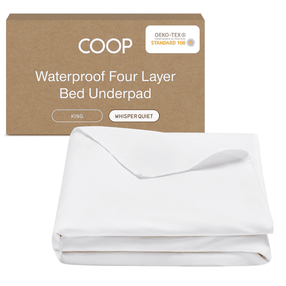 Coop Home Goods King Washable Reusbale Incontinence Underpads for Beds