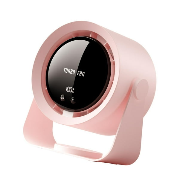 Ventilador de escritorio silencioso, ventilador de sobremesa o colgante, ventilador portátil de aire acondicionado personal Rosa