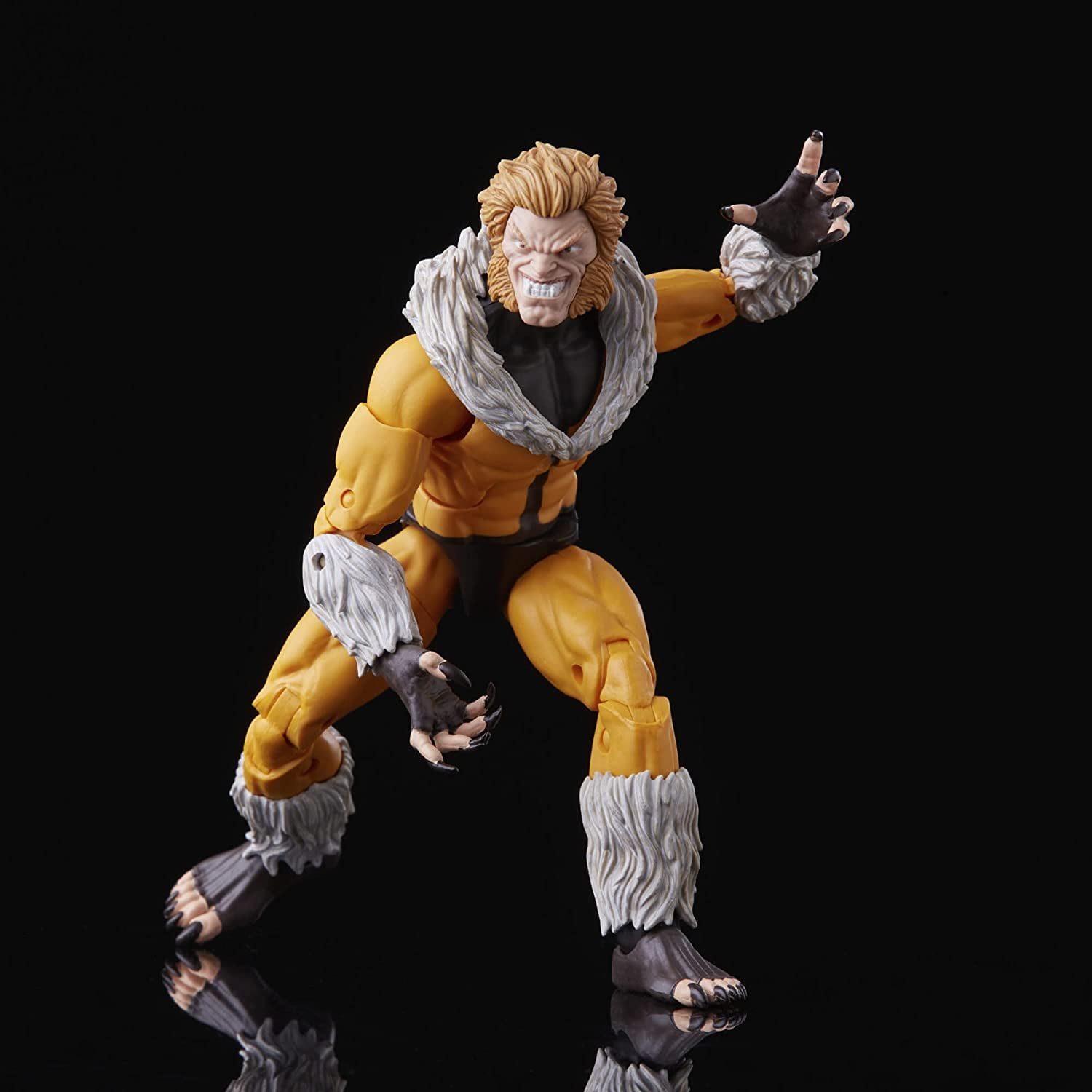 Marvel Legends Series X-Men Sabretooth Action Figure 6-Inch Collectible Toy, 3 Build-A-Figure Part