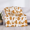thumbnail image 3 of Disketp Yellow Biscuit Flannel Blankets - Thick and Warm Blanket for Winter, Soft Fuzzy Plush King Blanket for All Seasons50"x40", 3 of 6