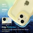 thumbnail image 2 of Case for iPhone 11 6.1 inch, Curly Waves Frame Shape Solid Color Phone Case Clear Soft Shockproof Crystal Non-Yellowing TPU Scratch-Resistant Phone Cover Transparent Bumper Cover - Yellow, 2 of 13