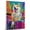 Akita, variant on Papillon Dog Playing Drum Kit Stretched Canvas Size 8x12 – Vintage Style Papillon Dog Art for Drum Kit Fans, Great Gift for Dog Owners