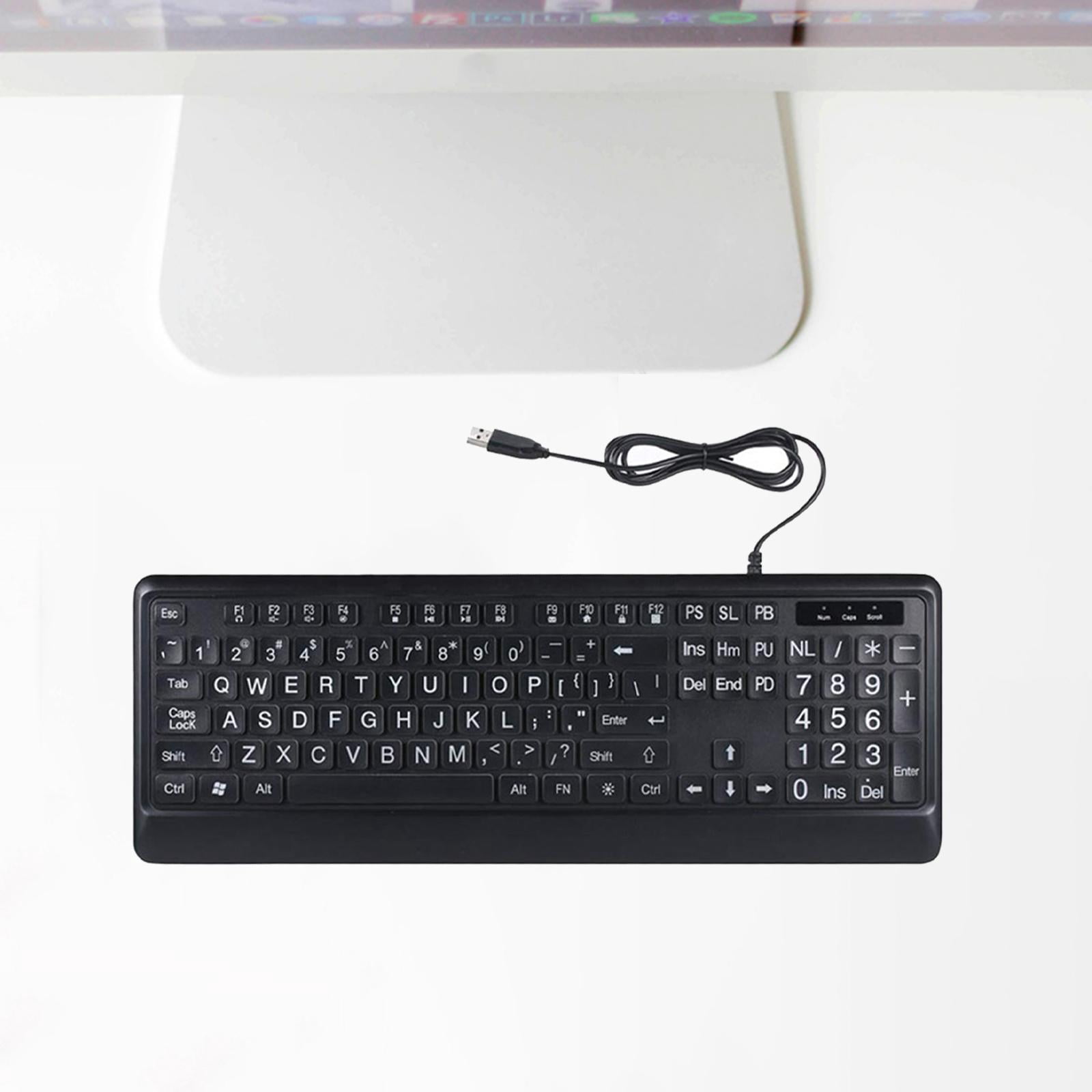 Wzmzjy Backlit Keyboard 106 Keys Durable Mechanical Feeling Numeric Keypad for Computer