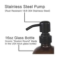 thumbnail image 2 of 3pcs vidrio 18oz mano botella de vidrio menos acero -tipo dispensador de botella dispensadora, 2 of 3