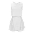 thumbnail image 5 of Mqqzkk Womens Romper Skort Casual Summer Trendy Jumpsuit Sleeveless Ruffle Beach Short Jumpsuit with Pockets White M, 5 of 6