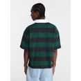 thumbnail image 3 of No Boundaries Striped Rugby Shirt with Short Sleeves, Men's XS-5XL, 3 of 5