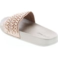 thumbnail image 3 of Top Moda Valerie-1 Women's Metallic Chain Link Flat Slide Sandal Flip Flop, 3 of 7