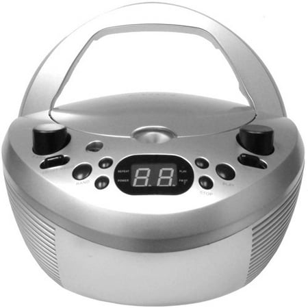 Coby Cxcd251svr Portable Cd Player With Am Fm Radio Silver