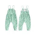 thumbnail image 2 of Gupgi Baby Toddler Girls Sleeveless Rompers Summer Spaghetti Strap Floral Jumpsuits Infant Loose Long Overalls, 2 of 9