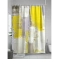 thumbnail image 5 of Fsddascl Yellow Shower Curtain Set - Standard 72" x 72" Bathtub Curtain with 12 Hooks, Modern Geometric Grey Oil Painting Abstract Waterproof Fabric Stall Shower Curtains for Bathroom/Bathtub, 5 of 6