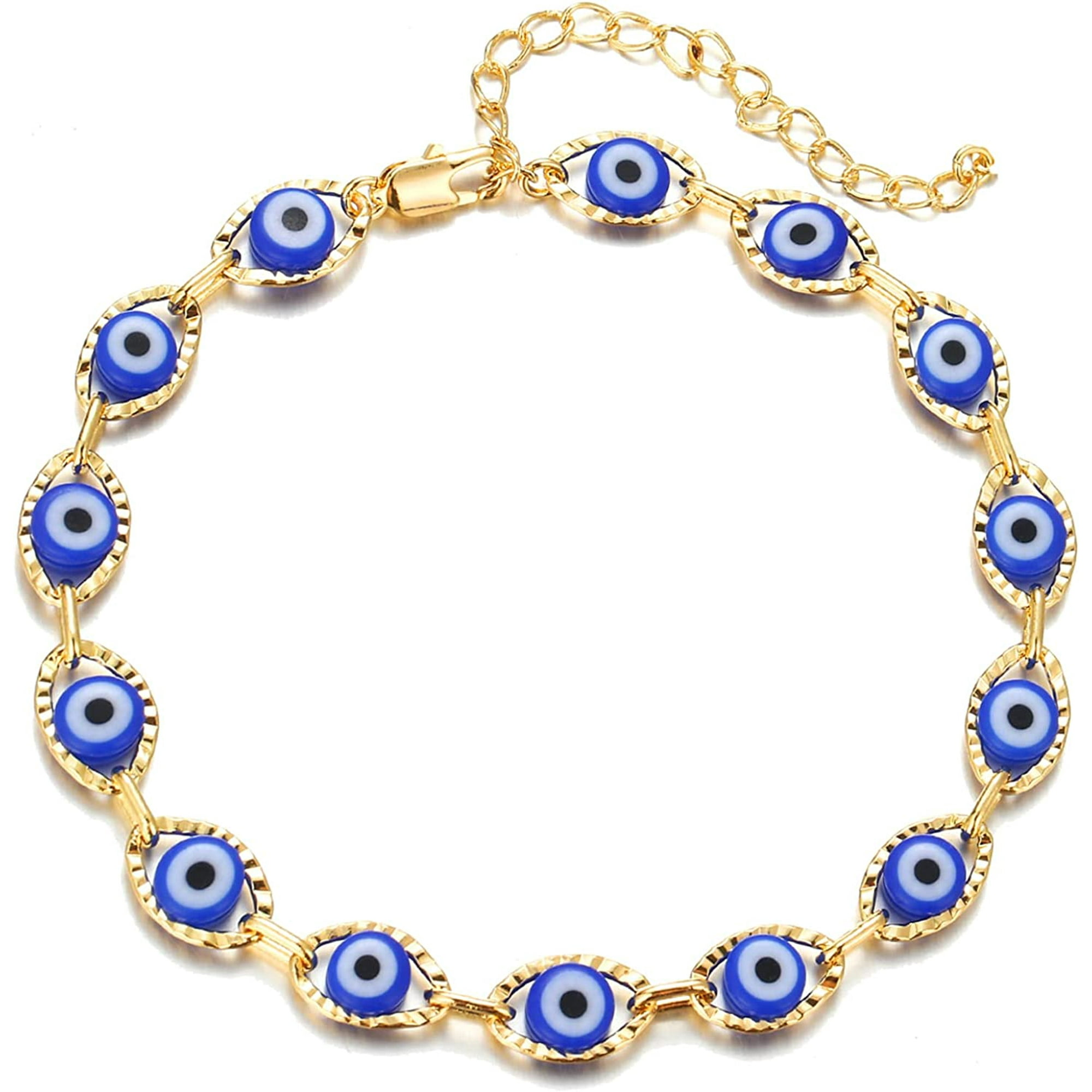 Gold turkish eye bracelets on sale