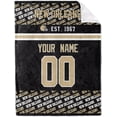 thumbnail image 4 of New Orleans Throw Blanket Custom Name and Number Blanket for Men Women Boy Gifts, 4 of 5