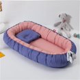thumbnail image 1 of Cuna infantil para exteriores, cuna para recién nacido, cuna para guardería, cochecito, nido para dormir, parachoques, cojín para cuna de bebé, 95x60cm Fivean unisex, 1 of 2