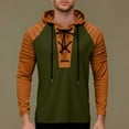 thumbnail image 2 of Pantalones Cortos de Cordón para Hombre Verano Primavera Color Bloqueado Moda Deportes Casuales Sudadera para Hombre Sudadera con Capucha Cuello Abierto Ajuste Suelto, 2 of 7