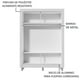 thumbnail image 5 of Ropero Closet Madesa Denver 2 Puertas Corredizas con Pies Blanco, 5 of 6