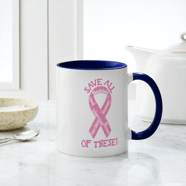 Pink Boob Mug Boob Coffee Cup Boob Dishware Breast Cancer Gift