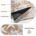 thumbnail image 5 of Brown Coastal Runner Rugs 2x6 ft Nautical Starfish Octopus Coral Summer Washable Hallway Rugs Non-Slip Floor Mats Absorbent Carpet Bedside Runners for Bedroom Kitchen Bathroom Laundry Room, 5 of 9