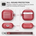 thumbnail image 4 of ICARER FAMILY AirPods 4 Leather Case with Strap, ICARER Genuine Leather AirPod 4 Case with Strap and Led Light for Apple AirPods 4 (2024), Support Wireless Charging and MagSafe Red, 4 of 6